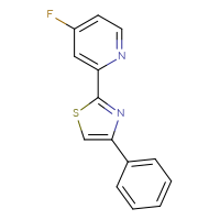 Chemical structure of 4-fluoro-2-(4-phenyl-1,3-thiazol-2-yl)pyridine - CSSB09882839735