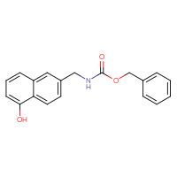 Chemical structure of benzyl N-[(5-hydroxynaphthalen-2-yl)methyl]carbamate - CSSB06629044699