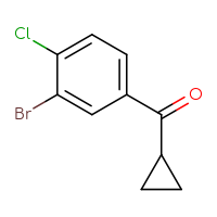 Chemical structure of (3-bromo-4-chlorophenyl)(cyclopropyl)methanone - CSSB00012350183