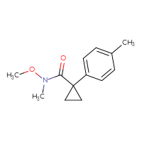 Chemical structure of N-methoxy-N-methyl-1-(4-methylphenyl)cyclopropane-1-carboxamide - CSSB03522112602