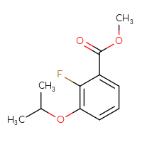 Chemical structure of methyl 2-fluoro-3-(propan-2-yloxy)benzoate - CSSB00010747624