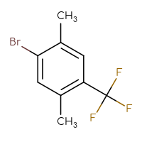 Chemical structure of 1-bromo-2,5-dimethyl-4-(trifluoromethyl)benzene - CSSB00010151959