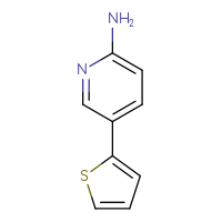 Chemical structure of 5-(thiophen-2-yl)pyridin-2-amine - CSSB00011191939