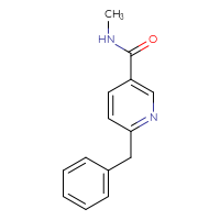 Chemical structure of 6-benzyl-N-methylpyridine-3-carboxamide - CSSB21043408275