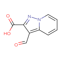 Chemical structure of 3-formylpyrazolo[1,5-a]pyridine-2-carboxylic acid - CSSB00102951789