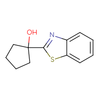 Chemical structure of 1-(1,3-benzothiazol-2-yl)cyclopentan-1-ol - CSSB00034866415