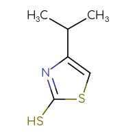 Chemical structure of 4-(propan-2-yl)-1,3-thiazole-2-thiol - CSSB00012054195