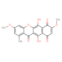 Chemical structure of 6,11-dihydroxy-3,8-dimethoxy-1-methyl-10,12-dihydro-7H-5-oxatetracene-7,10,12-trione - CSSB00102652366