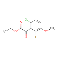 Chemical structure of ethyl 2-(6-chloro-2-fluoro-3-methoxyphenyl)-2-oxoacetate - CSSB00133835129