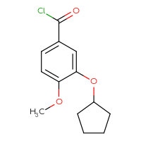 Chemical structure of 3-(cyclopentyloxy)-4-methoxybenzoyl chloride - CSSB00025745989