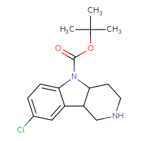 Chemical structure of tert-butyl 8-chloro-1H,2H,3H,4H,4aH,5H,9bH-pyrido[4,3-b]indole-5-carboxylate - CSSB00010187395