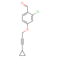 Chemical structure of 2-chloro-4-[(3-cyclopropylprop-2-yn-1-yl)oxy]benzaldehyde - CSSB00124716524