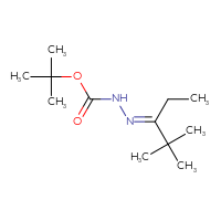 Chemical structure of N'-[(3E)-2,2-dimethylpentan-3-ylidene](tert-butoxy)carbohydrazide - CSSB00020615010