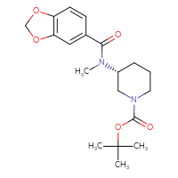 Chemical structure of tert-butyl (3R)-3-(N-methyl-2H-1,3-benzodioxole-5-amido)piperidine-1-carboxylate - CSSB06501870333