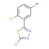 Chemical structure of 2-(5-bromo-2-fluorophenyl)-5-chloro-1,3,4-thiadiazole - CSSB00000716539
