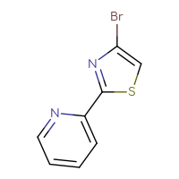 Chemical structure of 2-(4-bromo-1,3-thiazol-2-yl)pyridine - CSSB00000697933