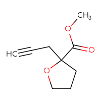 Chemical structure of methyl 2-(prop-2-yn-1-yl)oxolane-2-carboxylate - CSSB06656541196