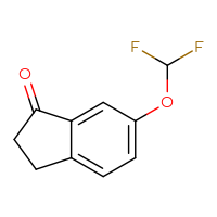Chemical structure of 6-(difluoromethoxy)-2,3-dihydro-1H-inden-1-one - CSSB00000103984