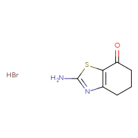 Chemical structure of 2-amino-4,5,6,7-tetrahydro-1,3-benzothiazol-7-one hydrobromide - CSSB00020634165
