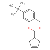 Chemical structure of 4-tert-butyl-2-[(cyclopent-3-en-1-yl)methoxy]benzaldehyde - CSSB20466358347