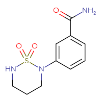 Chemical structure of 3-(1,1-dioxo-1λ⁶,2,6-thiadiazinan-2-yl)benzamide - CSSB01045690566