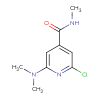 Chemical structure of 2-chloro-6-(dimethylamino)-N-methylpyridine-4-carboxamide - CSSB00103310256