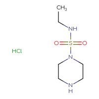Chemical structure of N-ethylpiperazine-1-sulfonamide hydrochloride - CSSB06638131308