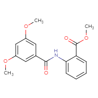 Chemical structure of methyl 2-(3,5-dimethoxybenzamido)benzoate - CSSB00026298014