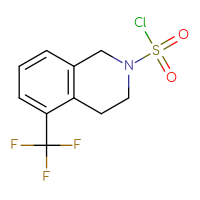 Chemical structure of 5-(trifluoromethyl)-1,2,3,4-tetrahydroisoquinoline-2-sulfonyl chloride - CSSB06638771973