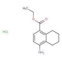 Chemical structure of ethyl 4-amino-5,6,7,8-tetrahydronaphthalene-1-carboxylate hydrochloride - CSSB20963516835