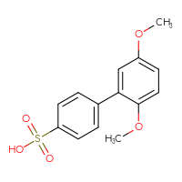 Chemical structure of 2',5'-dimethoxy-[1,1'-biphenyl]-4-sulfonic acid - CSSB21531607101