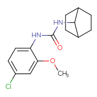 Chemical structure of 3-{bicyclo[2.2.1]heptan-7-yl}-1-(4-chloro-2-methoxyphenyl)urea - CSSB15211402165