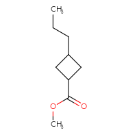 Chemical structure of methyl 3-propylcyclobutane-1-carboxylate - CSSB00010687127