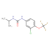 Chemical structure of 1-[3-chloro-4-(trifluoromethoxy)phenyl]-3-(propan-2-yl)urea - CSSB00034410742