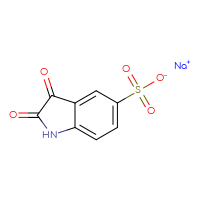 Chemical structure of sodium 2,3-dioxo-2,3-dihydro-1H-indole-5-sulfonate - CSSB00009827888