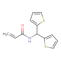 Chemical structure of N-[bis(thiophen-2-yl)methyl]prop-2-enamide - CSSB00027614978