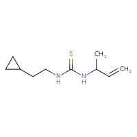 Chemical structure of 3-(but-3-en-2-yl)-1-(2-cyclopropylethyl)thiourea - CSSB00102739932