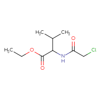 Chemical structure of ethyl 2-(2-chloroacetamido)-3-methylbutanoate - CSSB00010020688