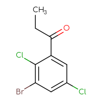 Chemical structure of 1-(3-bromo-2,5-dichlorophenyl)propan-1-one - CSSB15004933081