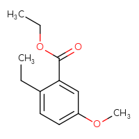Chemical structure of ethyl 2-ethyl-5-methoxybenzoate - CSSB00010075581