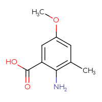 Chemical structure of 2-amino-5-methoxy-3-methylbenzoic acid - CSSB00000701491
