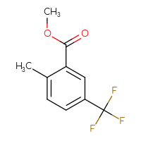 Chemical structure of methyl 2-methyl-5-(trifluoromethyl)benzoate - CSSB00010189595
