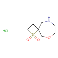 Chemical structure of 6-oxa-1λ⁶-thia-9-azaspiro[3.6]decane-1,1-dione hydrochloride - CSSB21495912362