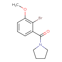 Chemical structure of 1-(2-bromo-3-methoxybenzoyl)pyrrolidine - CSSB06476434491