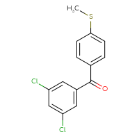 Chemical structure of (3,5-dichlorophenyl)[4-(methylsulfanyl)phenyl]methanone - CSSB00015194610