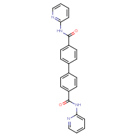 Chemical structure of N4,N4'-bis(pyridin-2-yl)-[1,1'-biphenyl]-4,4'-dicarboxamide - CSSB11816194810