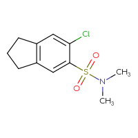 Chemical structure of 6-chloro-N,N-dimethyl-2,3-dihydro-1H-indene-5-sulfonamide - CSSB15027526565