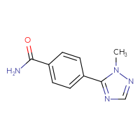 Chemical structure of 4-(1-methyl-1H-1,2,4-triazol-5-yl)benzamide - CSSB00940749767
