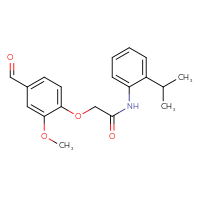 Chemical structure of 2-(4-formyl-2-methoxyphenoxy)-N-[2-(propan-2-yl)phenyl]acetamide - CSSB00105015994
