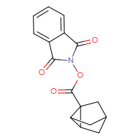 Chemical structure of 1,3-dioxo-2,3-dihydro-1H-isoindol-2-yl tricyclo[2.2.1.0²,⁶]heptane-1-carboxylate - CSSB06258917438